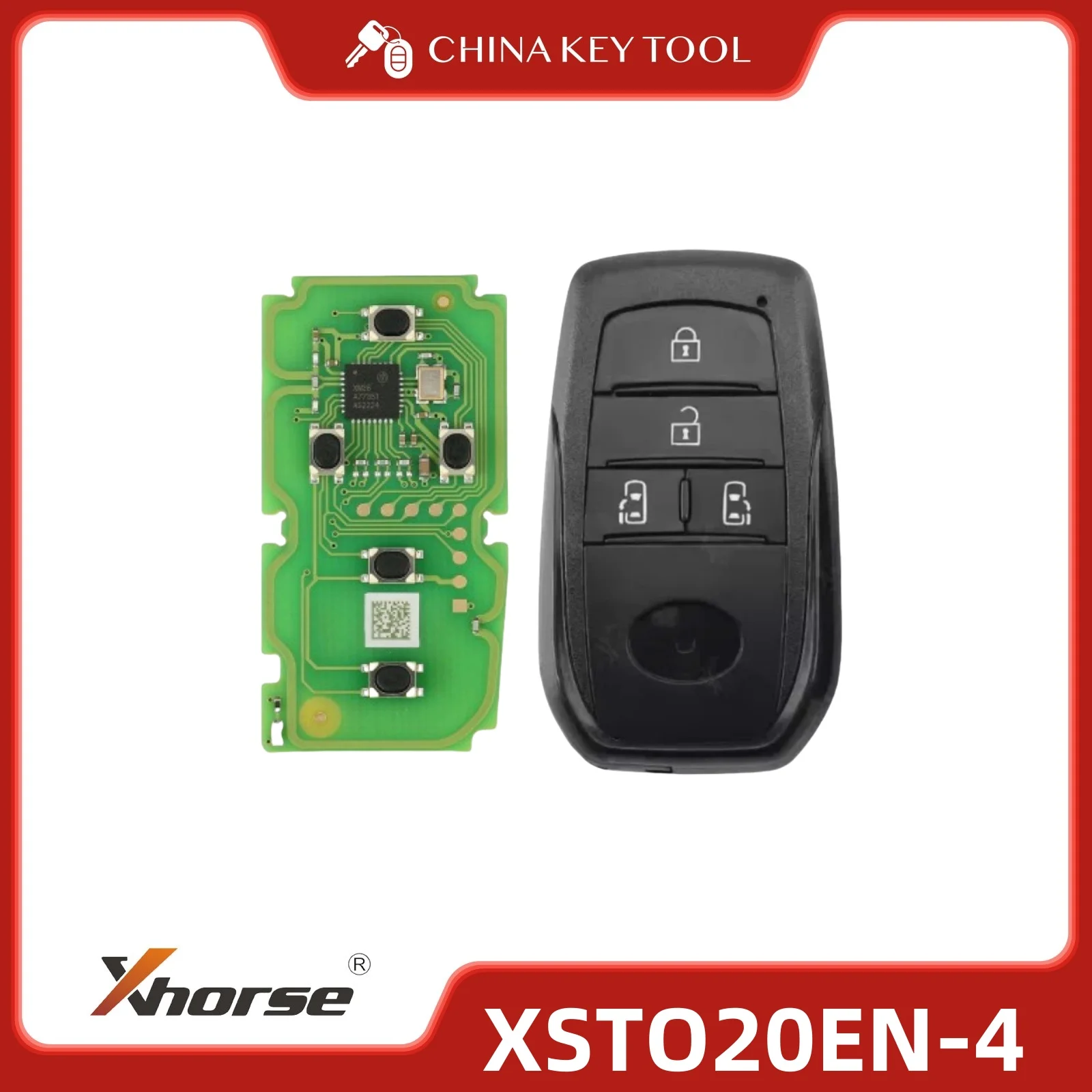 Xhorse XSTO20EN TOY.T XM38 Smart Key PCB com Shell 4/5 Botões Versão Global