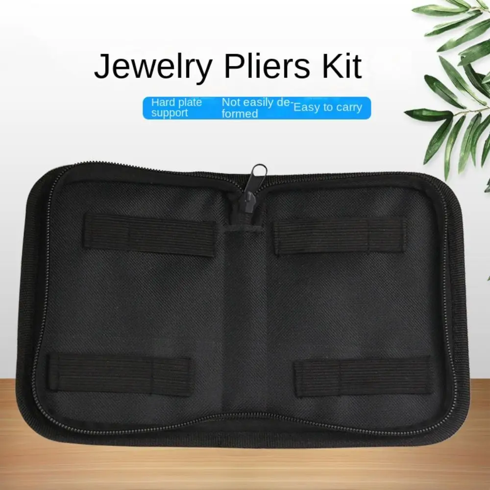 

New Artificial Leather Pliers Bag Black Multifunction Jewelry Tool Kits Storage Bag Zip Hardware Tool Kit