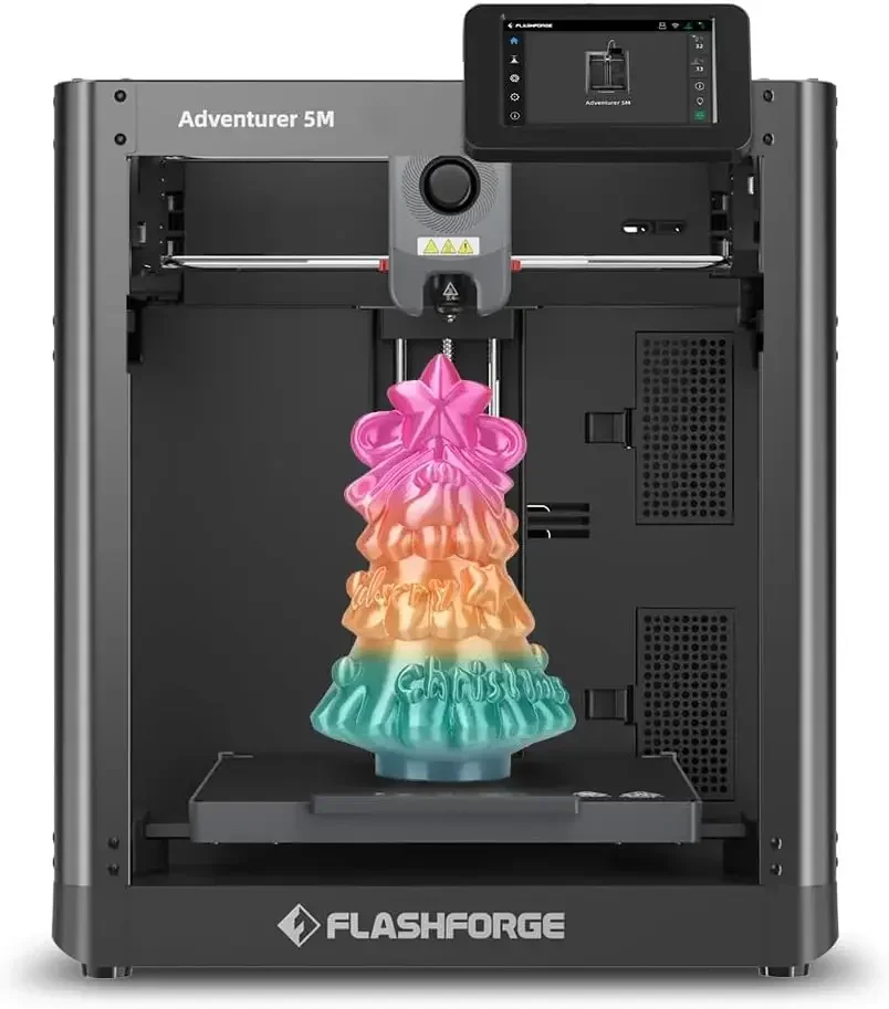Adventurer 5M 3D Printer, 600mm/s High-Speed, 1 Click Fully Auto Leveling, Upgraded Direct extruder Quick Detachable 280°C Nozzl