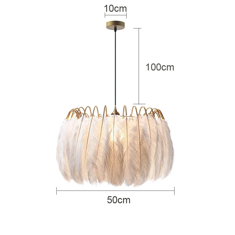 Imagem -02 - Modern Feather Pendant Light Lustre para Decoração da Sala de Jantar Sala de Estar e Quarto Decoração para Casa Nórdica