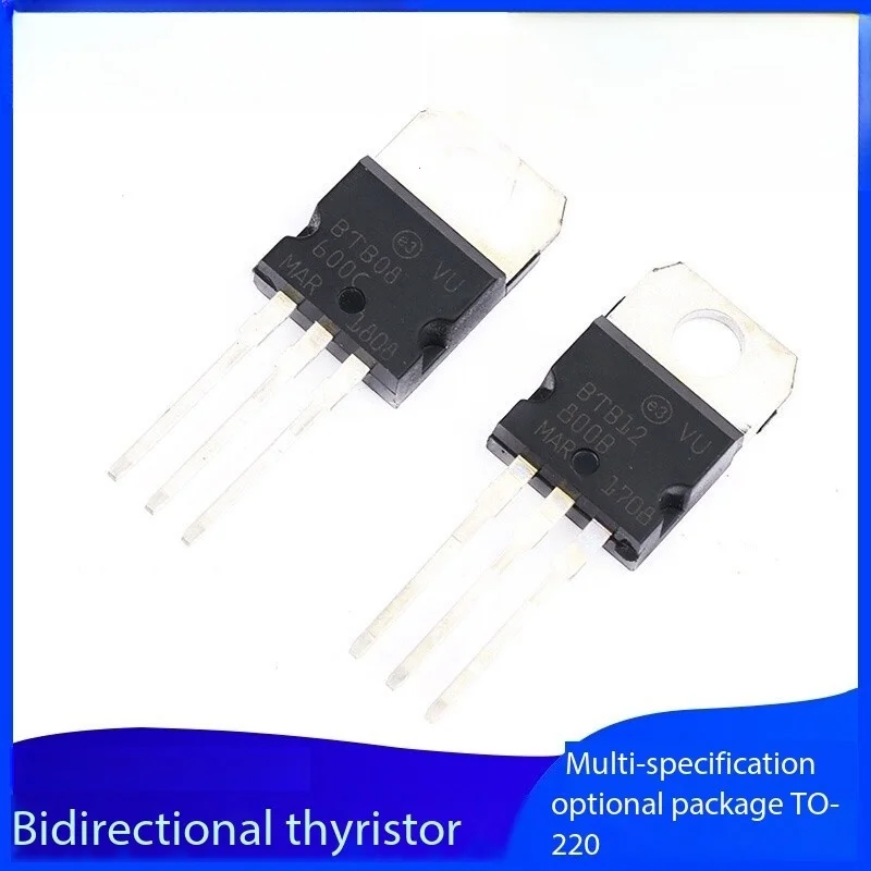 2PCS BTB12-800B BTB08-600C TO-220 Triac, Triac, 12A/800V, 8A/600V