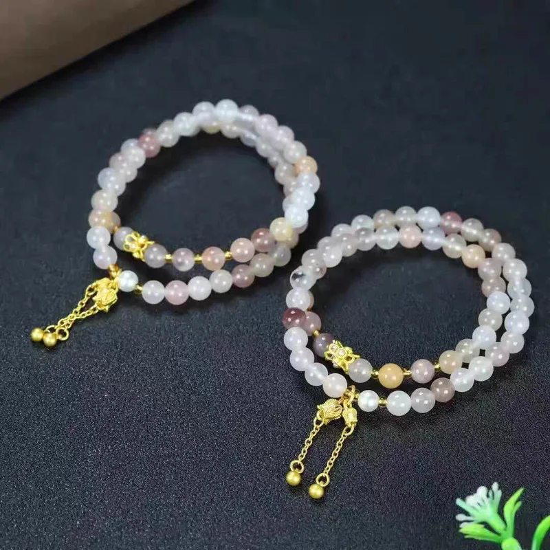 Violet , Xinjiang multi-loop , natural jewelry, special offer gold-thread jade bracelet