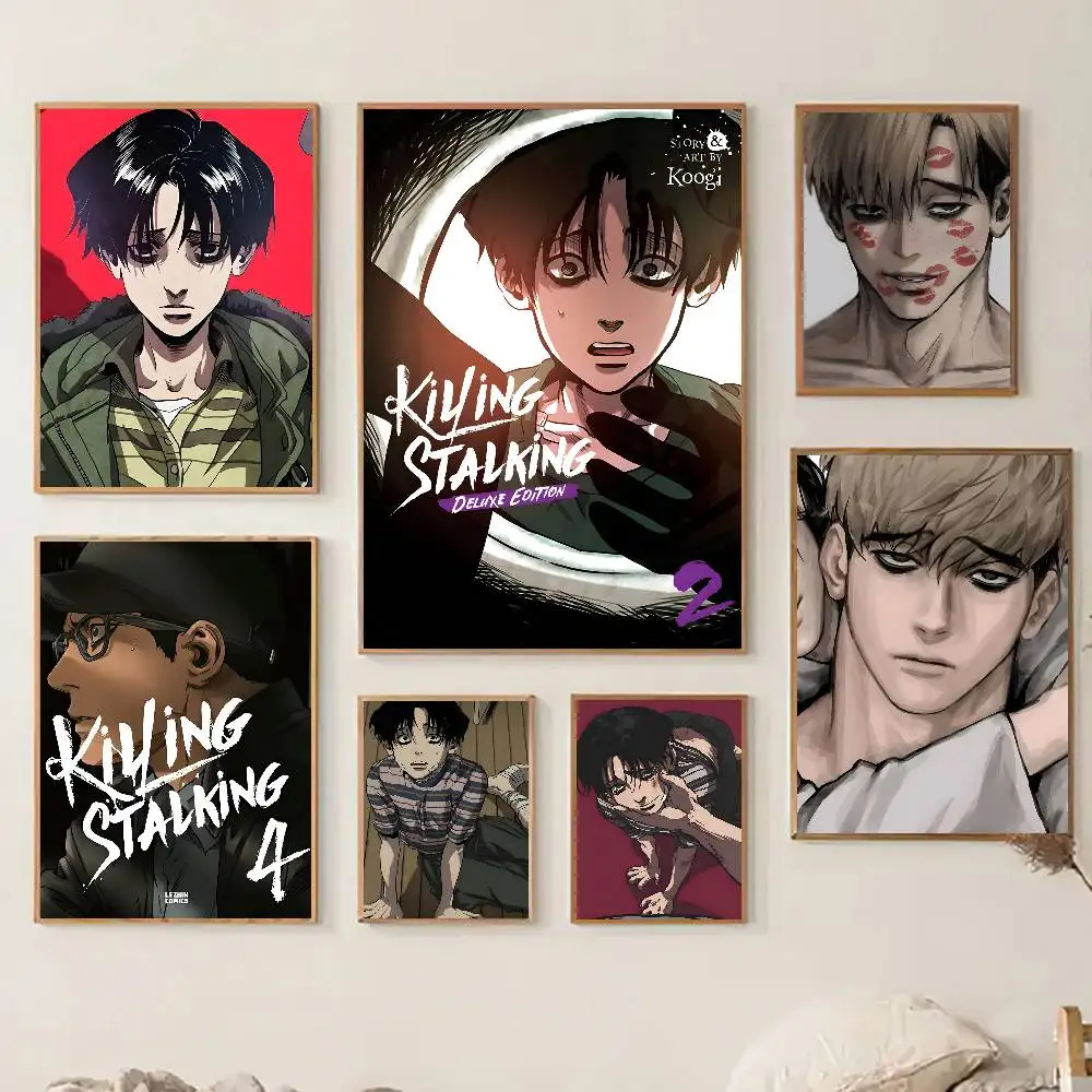 1pc Korean Manga Killing Stalking Poster Sticker Print Waterproof Wall Art For Living Room Bedroom Home Decor