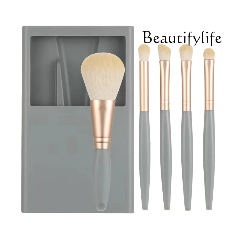

Morandi Color Boxed Makeup Brush Set Mini Portable Full Set of Beginner Travel Brushes