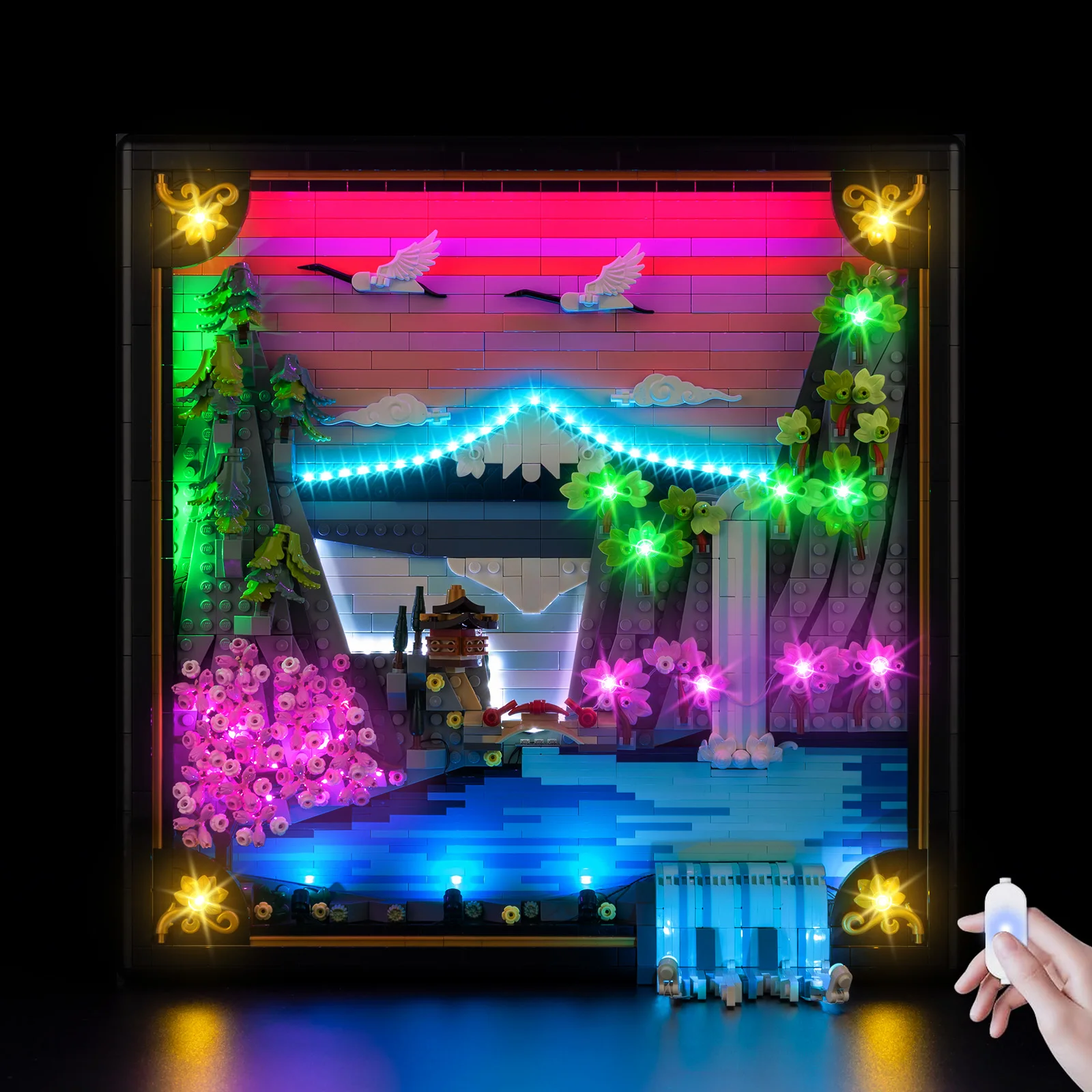 LED Light Set Suitable for LEGO Japanese Cherry Blossom Landscape