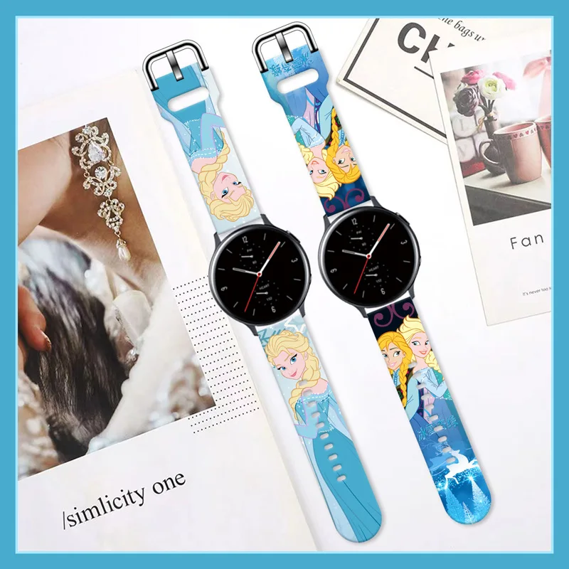 Disney Frozen Elsa Series prints Strap For Huawei watch 2Pro GT/GT2 Samsung galaxy/active2/gear sport/s3 Sz FB-Versa23 Watchband