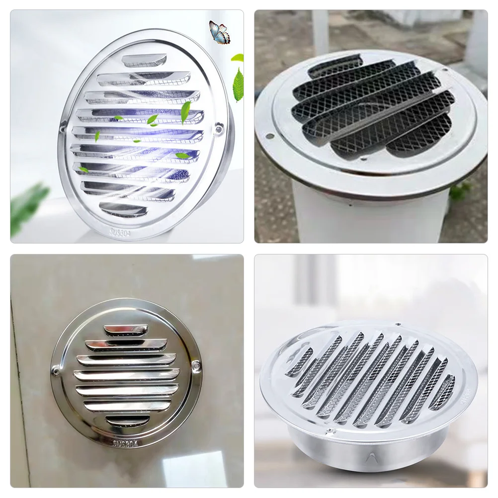 Ceiling Air Covering Chimney Hood Vent Windproof Stainless Steel Wall Exhaust Pipe Protector Dryer Rain 304 Caps