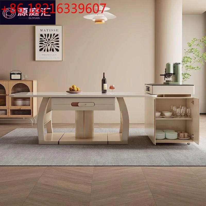 YAO cream style mahjong table dining table tea table integrated modern simple household dining  multi-function automatic