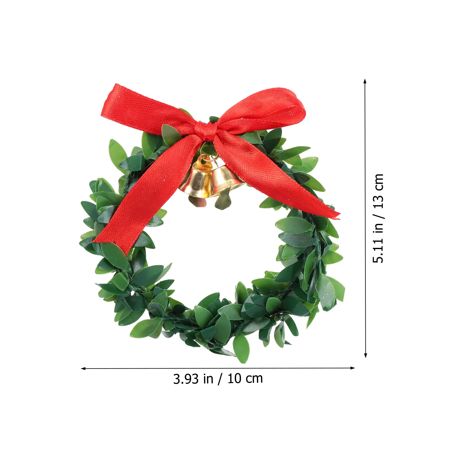 10Pcs Xmas Garland Leaves Christmas Rattan Hoop Simulation Garland Door Wall Christmas Pendant Scene Layout Prop