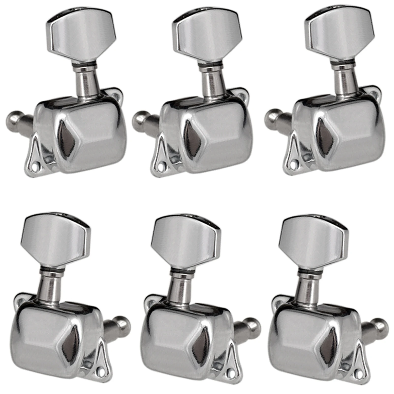 6 Pieces Guitar String Tuning Pegs Semi-closed Tuning Machine Machine Heads Tuners for Electric/Acoustic Guitar 3 Left+3 Right