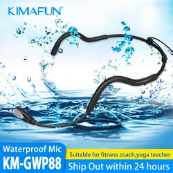 KIMAFUN 2.4G Wireless Headset Microphone Waterproof Sweatproof Mic for Fitness Coach Yoga Dance Teacher School Classroom Speaker