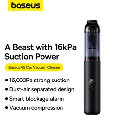 Baseus A5 16000Pa Wireless Car Vacuum Cleaner Powerful Portable Handheld Automotive Mini Vacuum Cleaner for Car Home PC Machine