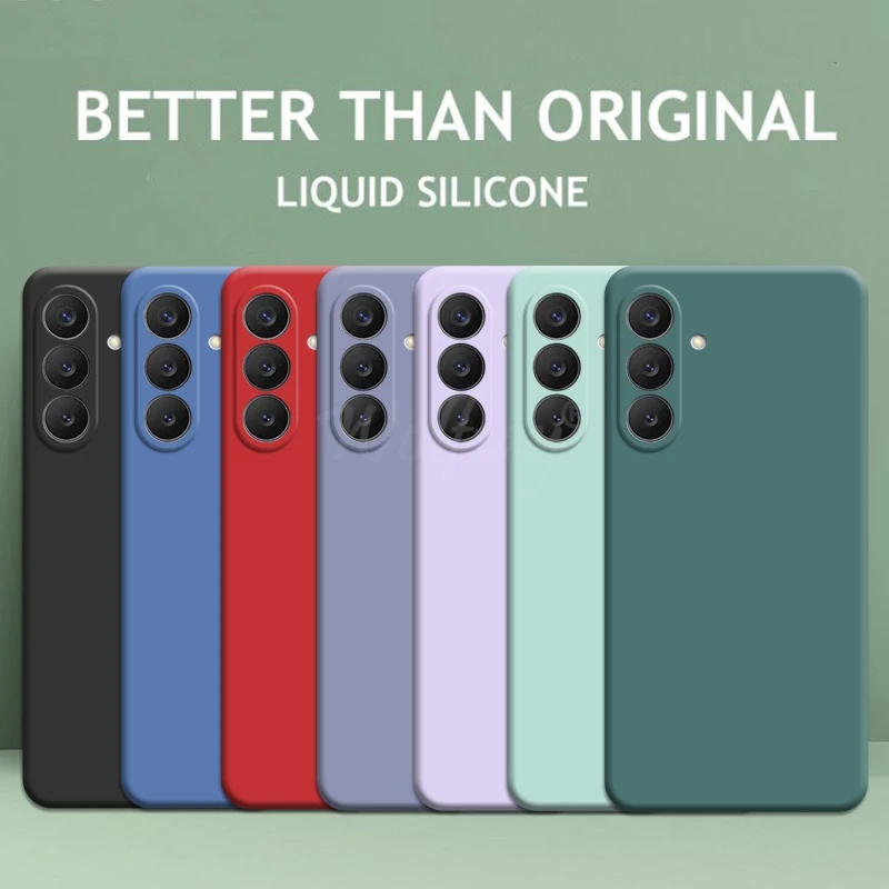 Für Samsung Galaxy S26 FE Hülle Flüssiges Silikon Einfarbiger Gummi Samsung S26 FE Hülle TPU Sturzsicherer Schutz Cover Galaxy S26 FE Hülle