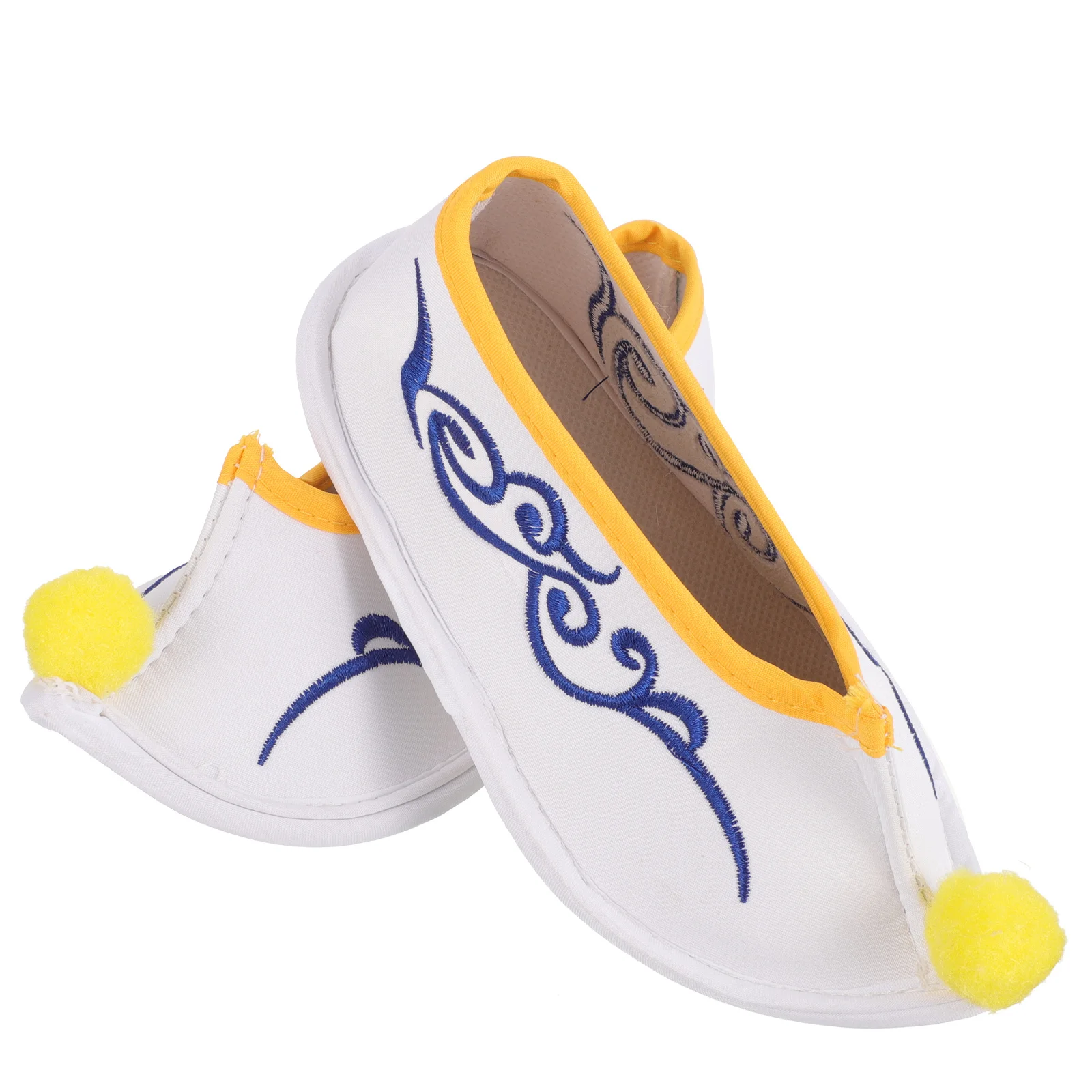 

1Pair Buddhist Fabric Shoes Women Embroidered Lightweight Comfortable Retro Auspicious Cloud Pattern Classic Ethnic Shoes