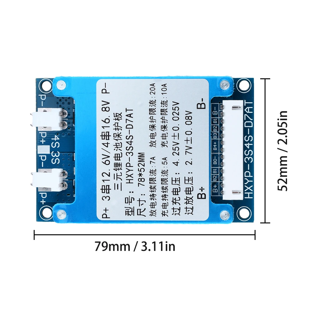 7S 12V/24V BMS Ternary Lithium Battery Protection Board Start Power Charging Li-Iron Lithium Battery Charger Protection Module