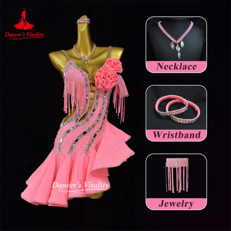 Latin Dance Performance Dresses for Women Customsized Cha Cha Dance Samba Rumba Professional Competition Dress Dancer's Vitality