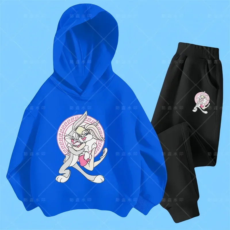 Bugs Bunny Spring Autumn Children Clothing Suit Baby Boys Girls Clothes Kids Sport Hoodies Pants 2Pcs Sets Toddler Tracksuits