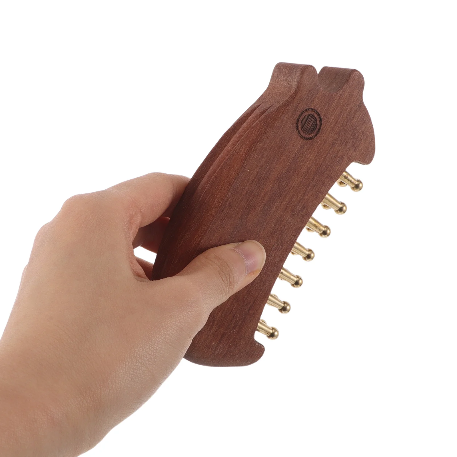 

Sandalwood Copper Teeth Massage Comb Meridian Scalp Body Gua Sha Tool For Hair Growth Stress Relief Acupoint Stimulation