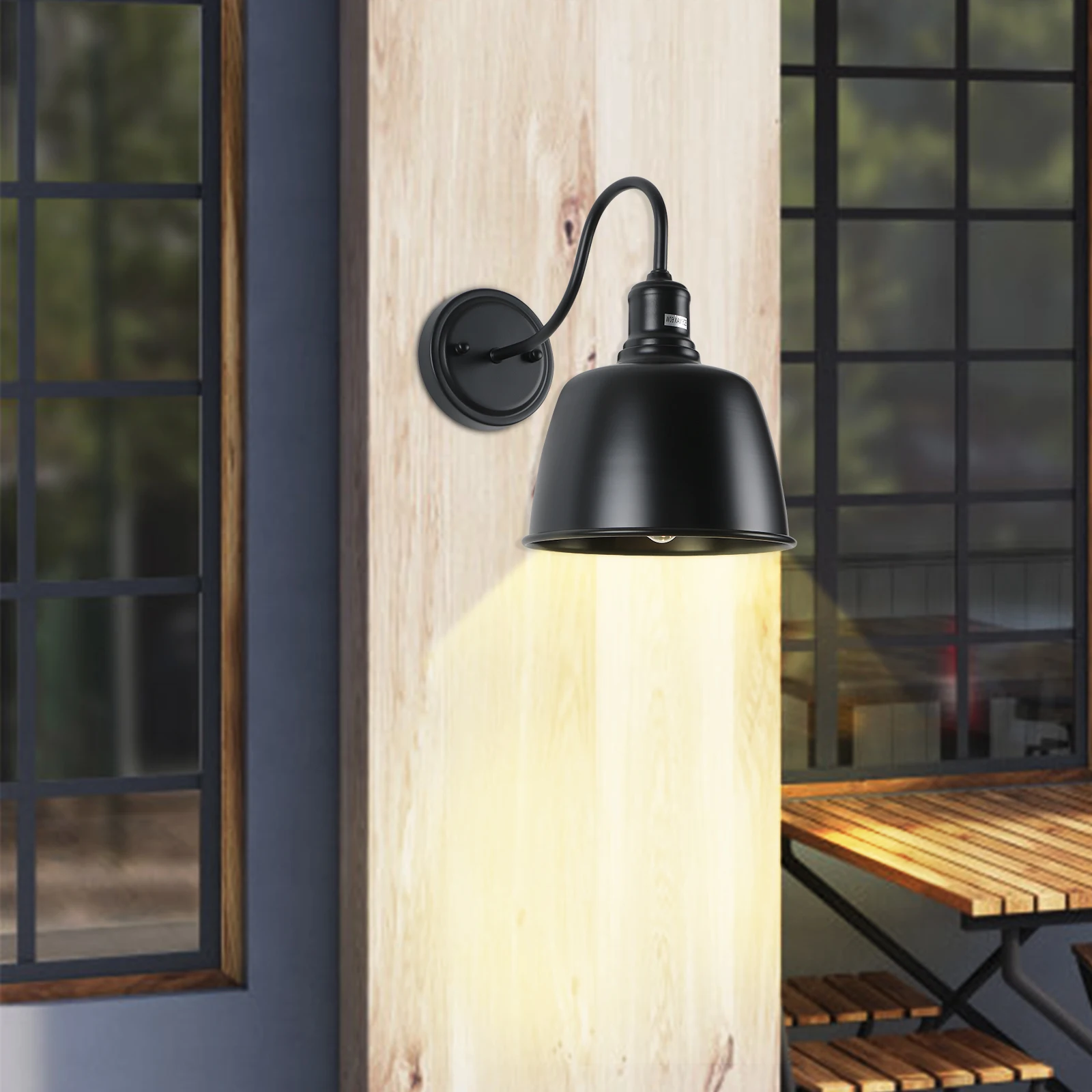 

2pcs Retro LED Wall Lamp Black Lighting Bedroom Study Balcony Corridor Outdoor Interiorit Lighting Fixtures Decor