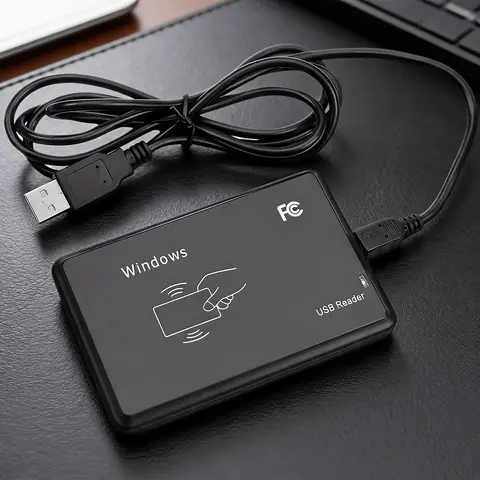NFC Reader with USB Interface Access Control Encrypted Programmer with LED Indicator/Buzzer Compatible for Windows Linux MacOS