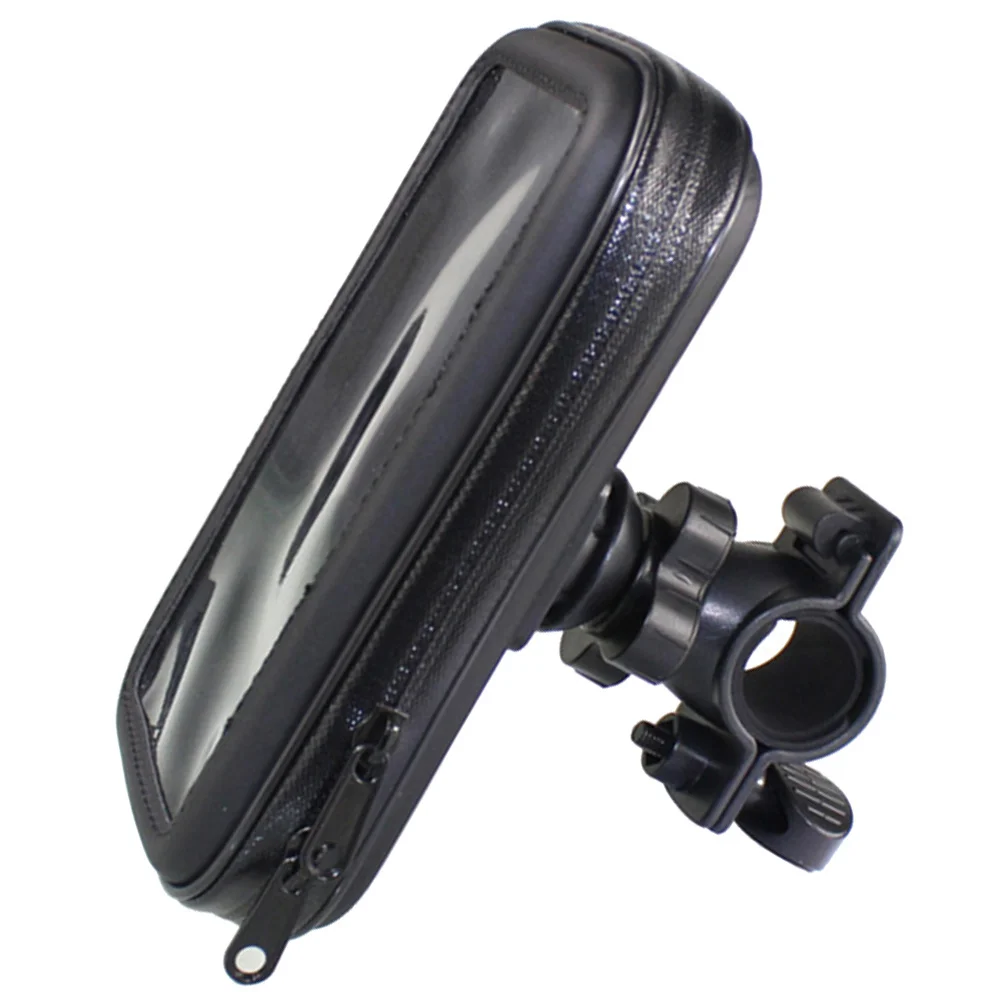 

Bike Phone Mount Waterproof Bag 360 Degrees Rotatable Base Stand Case Size M Black Adjustable Cradle No Tools Required