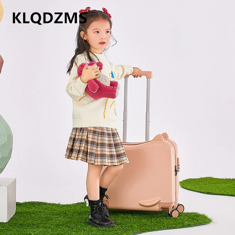 KLQDZMS High-quality Suitcase Can Sit and Ride Boarding Box Children Trolley Case Small Password Universal Wheel Luggage