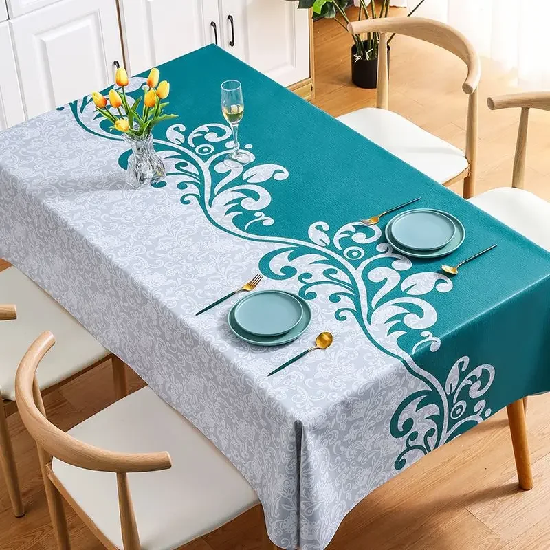 Flower Blooming Garden Tablecloth Waterproof and Oil Resistant Rectangular Tablecloth Ins Tea Table Cloth скатерть водостойкая