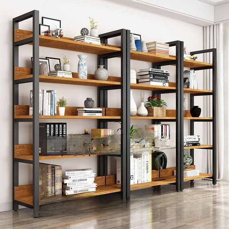 Etagere-multifonctionnelle-en-acier-et-bois-pour-usage-domestique-presentoir-sur-pied-pour-magasin-de-papeterie-presentoir-pour-cosmetiques