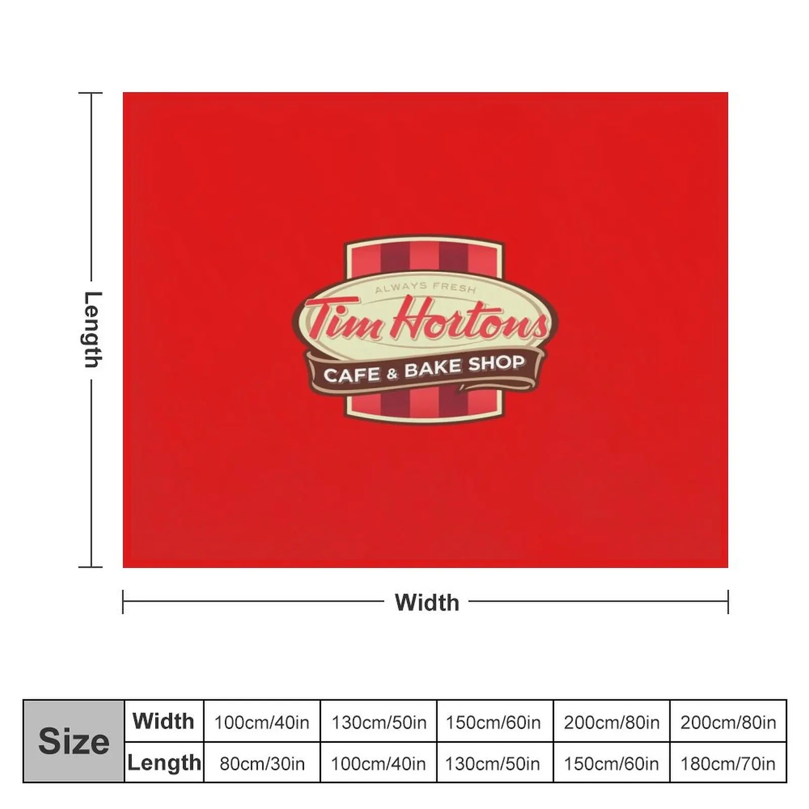 Tim Hortons Canadian Coffee Chain design Throw Blanket warm winter Soft Plush Plaid Heavy Beach Blankets