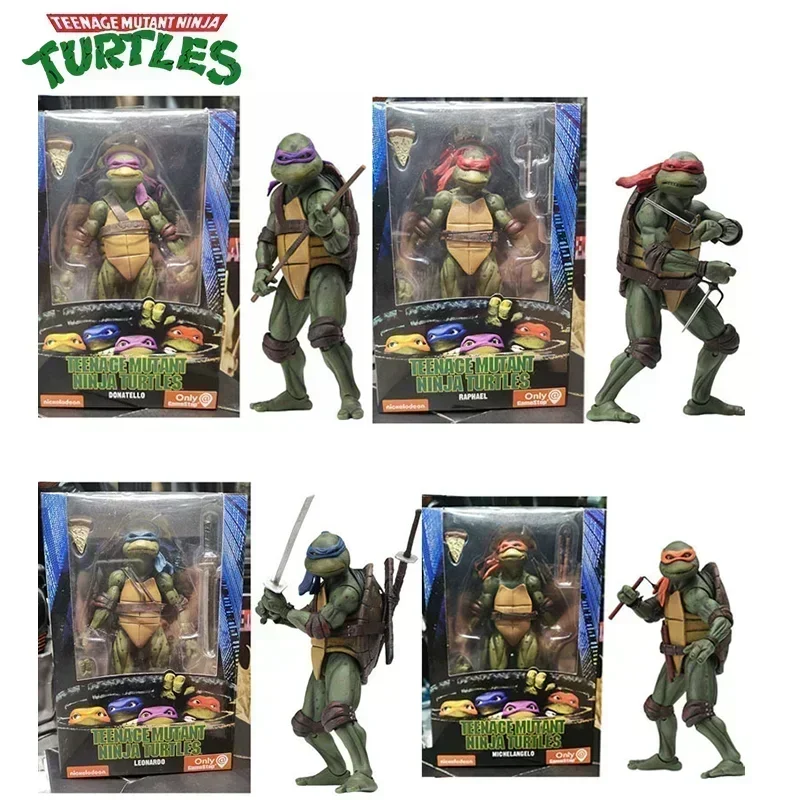 

Anime Teenage Mutant Ninja Turtles NECA Raphael Donatello Michelangelo Leonardo Action Figurine 1990 Movie Kids Birthday Toys