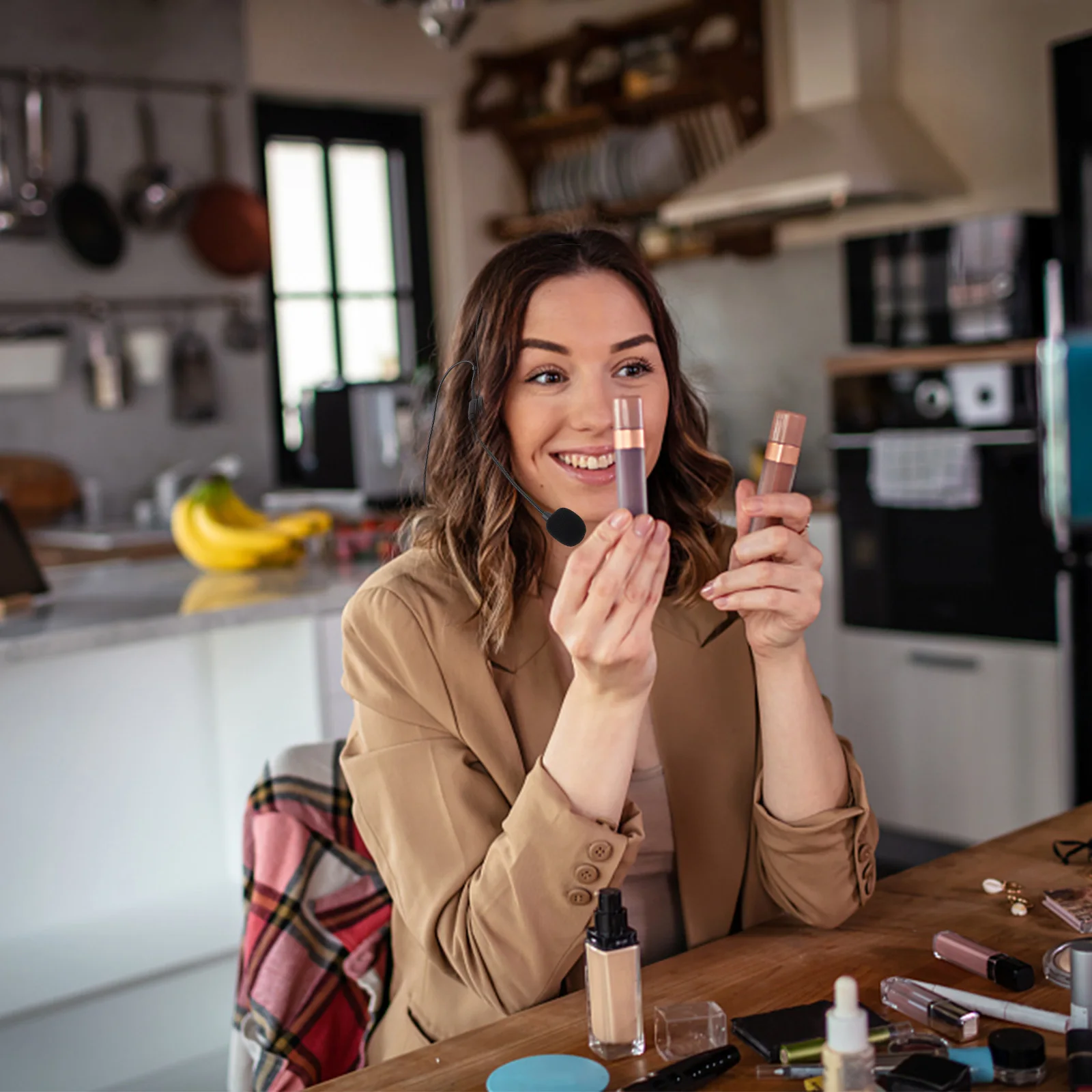 

Condenser Wired Microphone 3.5mm Screw-Type Headset for Speaker Lightweight Sound Clarity Enhanced Copper Core Noise Resistant