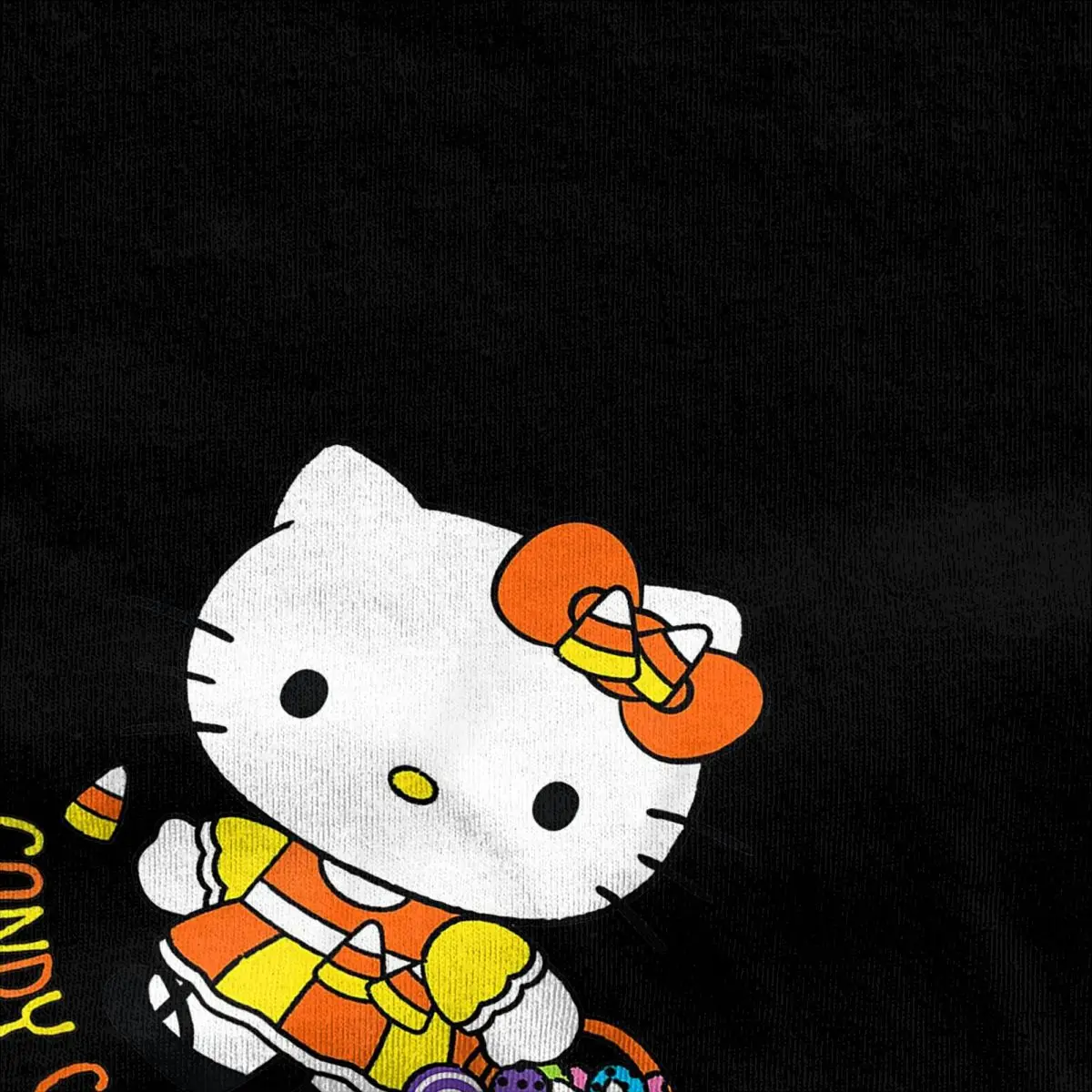 Hello Kitty Candy Corn Cutie Halloween T Shirts Men Women Cotton T-Shirt Round Neck Tee Shirt Short Sleeve Clothes New Arrival