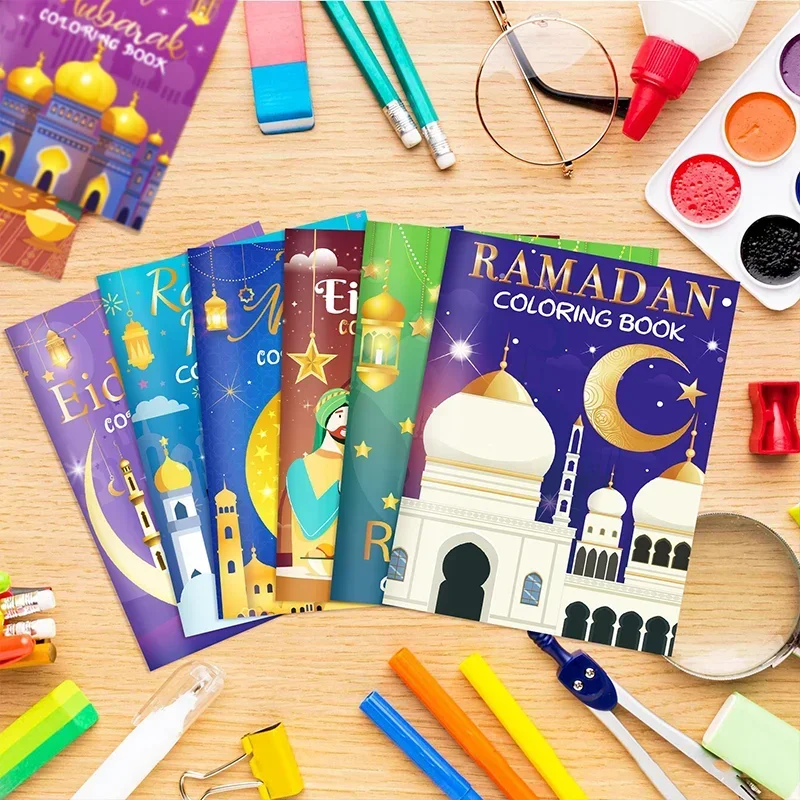 2025 Muhammad Ramadan Doodle Sketchbook Eid Gift for Kids Doodle Book Celebrating Ramadan Mubarak