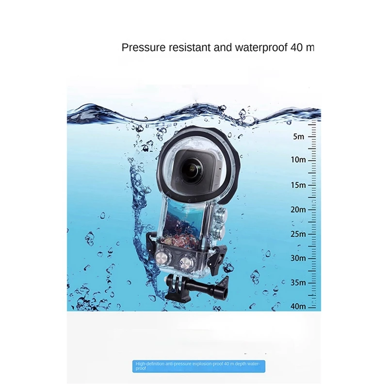 Onderwater Beschermend Omhulsel Waterdichte Behuizing Voor Insta 360X3 Duikschelp 50M Panoramische Bewegingscamera Accessoires