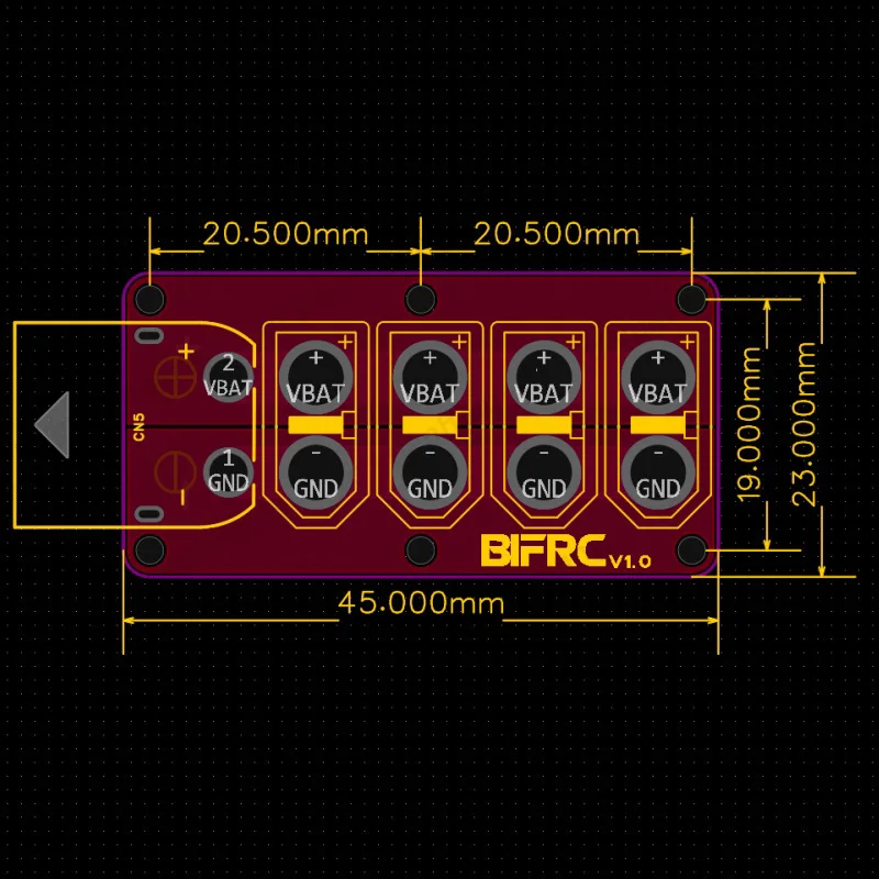 1 Uds RC barco submarino barco 4 vías XT60 Placa de distribución de energía corriente grande 200A PDB placa PCB electrónica con enchufe XT60