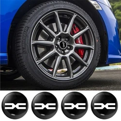 4pcs 56mm 60mm Car Sticker Wheel Center Cap Emblem Decal Styling  Accessories For DACIA Double C Hub Cap Aluminium Sticker