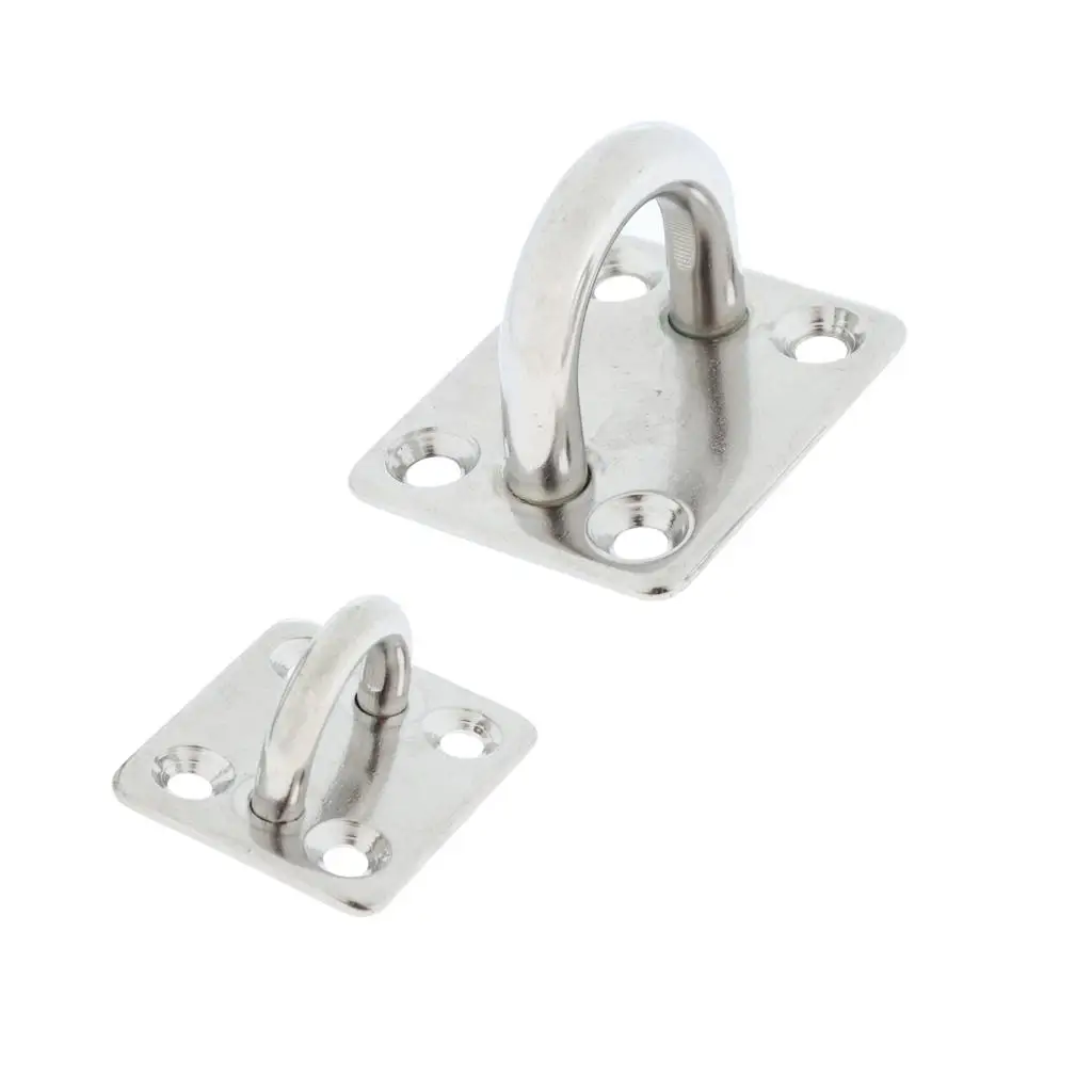 Marine Grade Stainless Steel Pad Eye Plate Square Bracket Boat Supplies for Yacht Shade Sail Installation