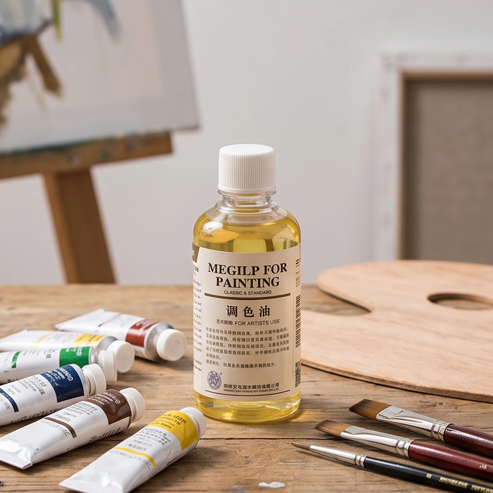 280/500ml Oil Painting Medium Diluent Oil Painting Brush Cleaning Solution for Color Correction and Protection of Works