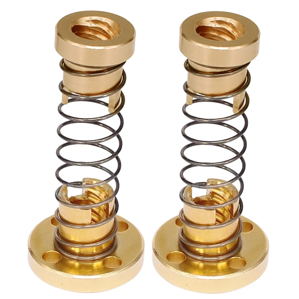 

2 комплекта аксессуаров для 3D-принтера: винт T8 из нержавеющей стали с медной гайкой на 4 отверстия для шагового двигателя, рельсы станка, ось Z