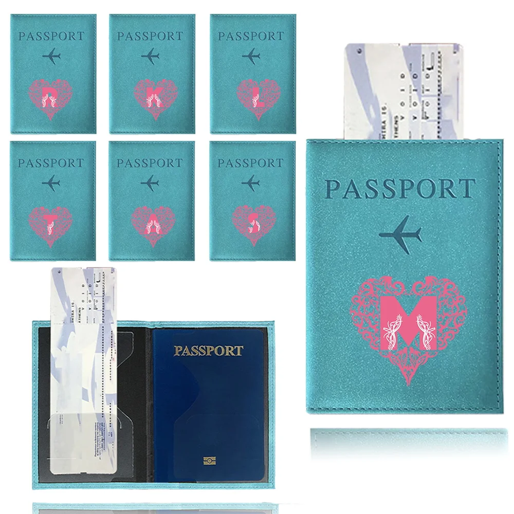 Couro PU Capas Passaporte, Titular Passaporte, Impressão UV, Série Love Letter, Acessórios de Viagem, Bilhete, Caso Cartão de Identificação