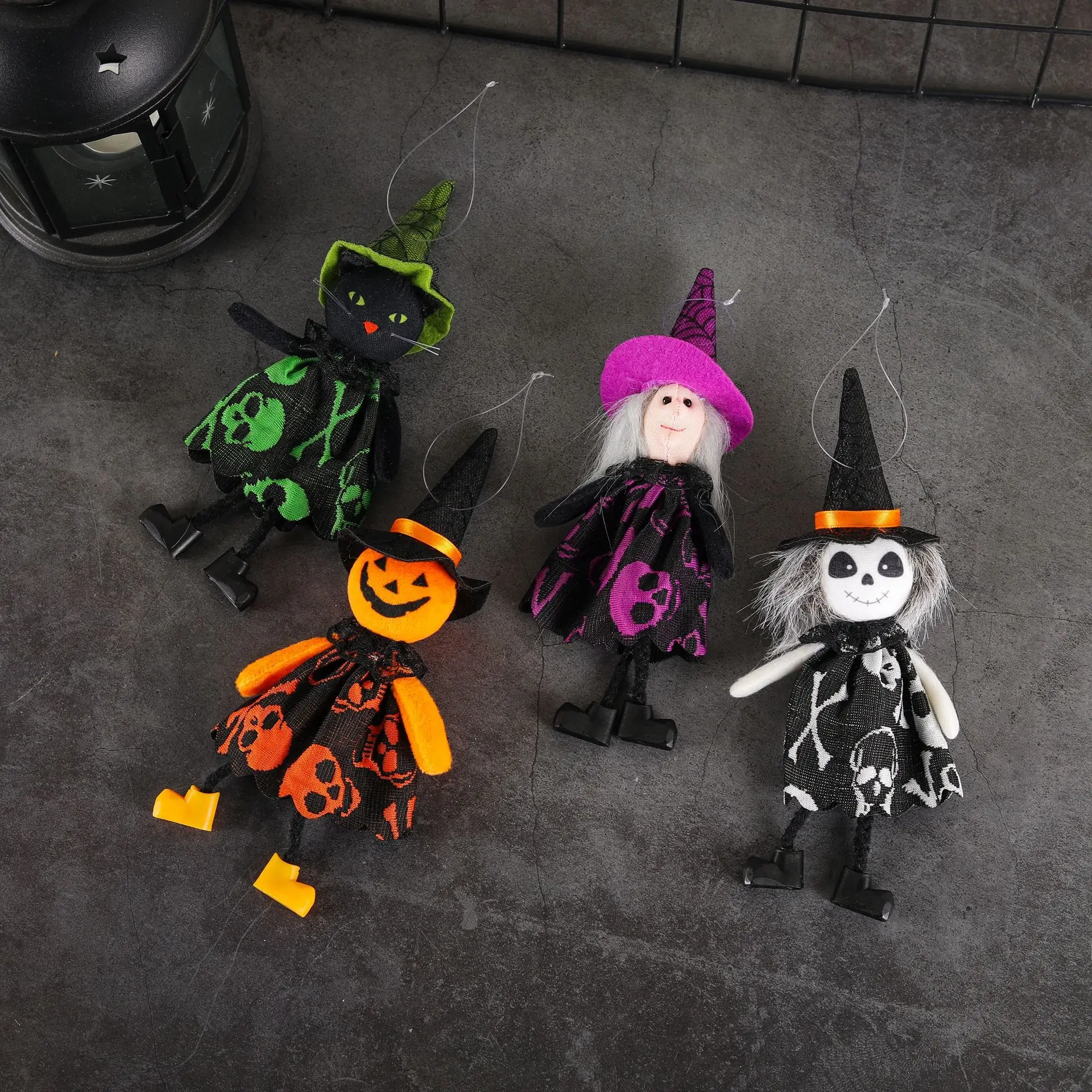 Halloween Decorations Creative Cartoon Pumpkin Witch Pendant Children\'s Party Props Horror Play Clothing Accessories Cosplay