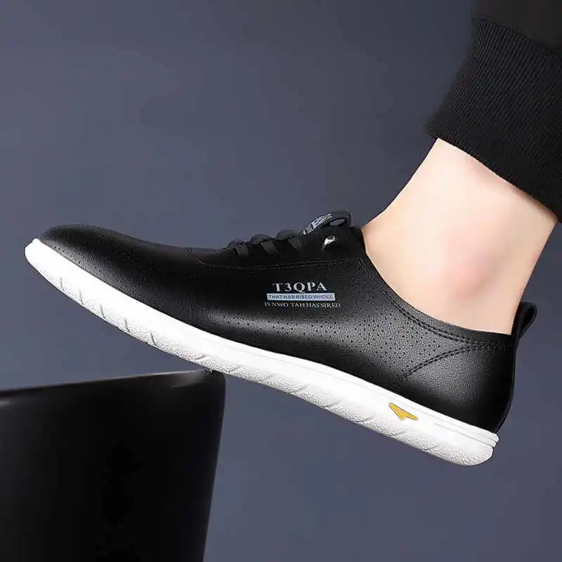 الربيع والخريف أحذية كرة السلة الجلدية العادية أحذية رياضية 48 حجم الزوج أحذية الرجال عالية أعلى أحذية رياضية الرياضة المتسكعون وشاح #1