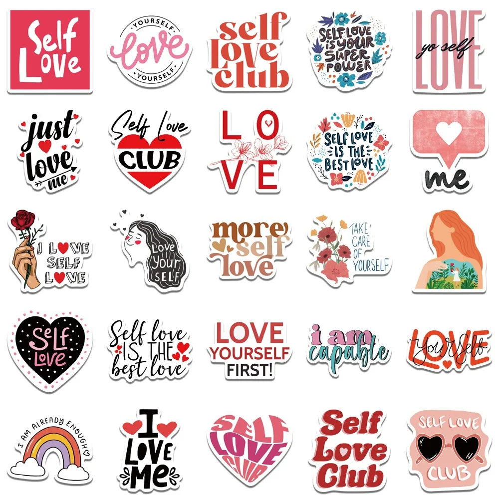 10/30/50pcs neue beliebte Cartoon Self Love Club Aufkleber Pack Skateboard Gitarre Dekoration DIY Laptop wasserdicht Graffiti Großhandel