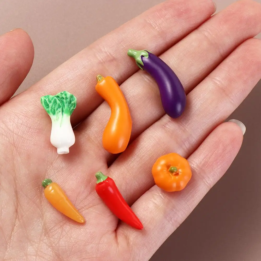 Cabbage 1:12 Mini Simulation Food Model Pepper Eggplant Artificial Fruits and Vegetables Model Pretend Play Cooking Toys