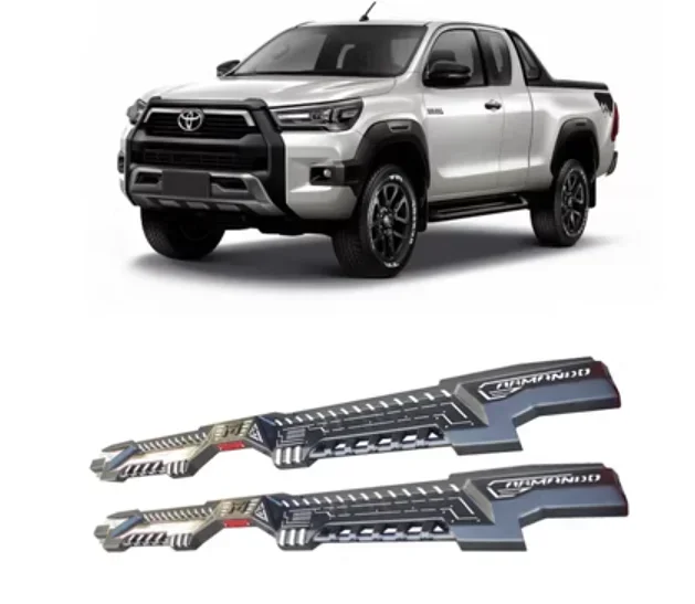 New！ For Toyota Hilux Revo Rocco 2016 2017 2018 2019 2020 2021 2022 2023 Aluminum Alloy Car Running Board  Side Step Bar Guard P