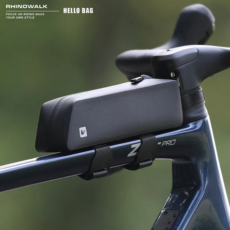 

Rhinowalk Bicycle top tube bag,100% WATERPROOF 1L Ultra-light road bike frame bag Gravel racing bike bag
