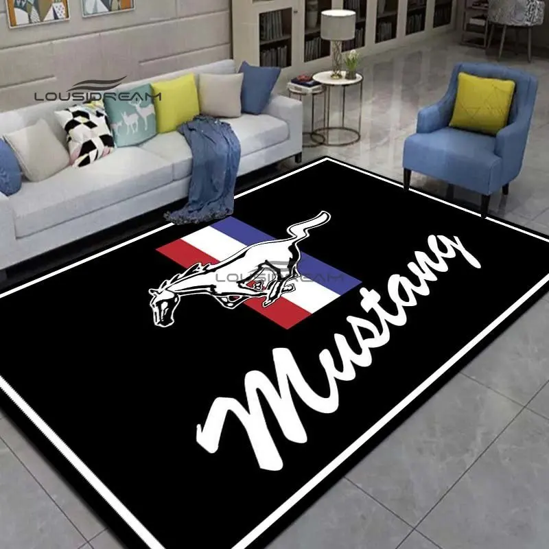 

Mustang LOGO Carpets and Rug SHELBY Carpet Living Room Bedroom Decorate Large Area Soft Carpet Kids Room Rug