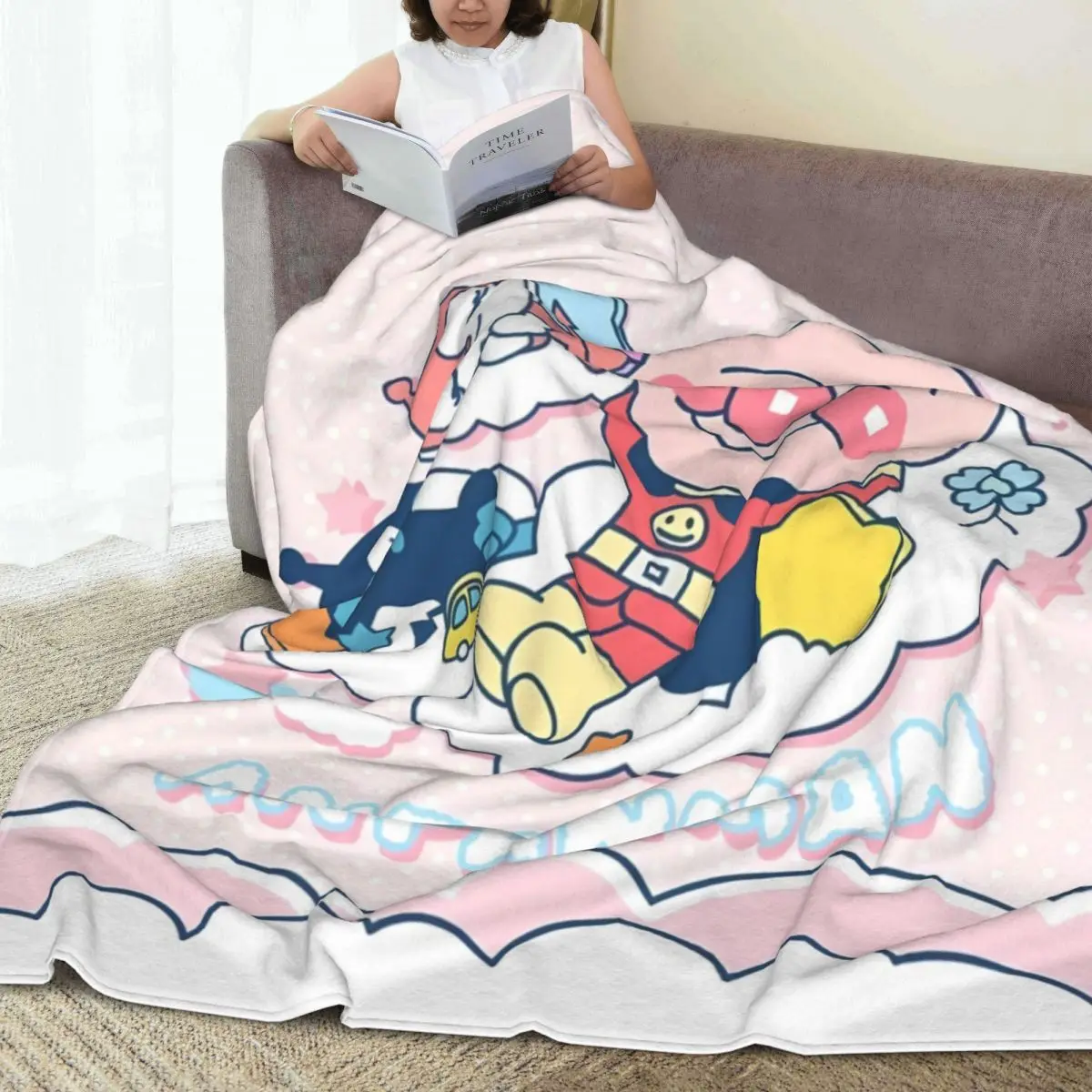 Anpanman Baikinman Cloud Blankets Quality Warm Soft Bedding Throws Winter Camping Bedroom Pattern Bedspread