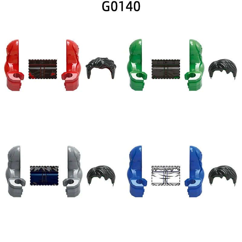 

The G0140 Weapons Pants Hair Parts Action Figures Model Blocks MOC Bricks Set Gifts Toys