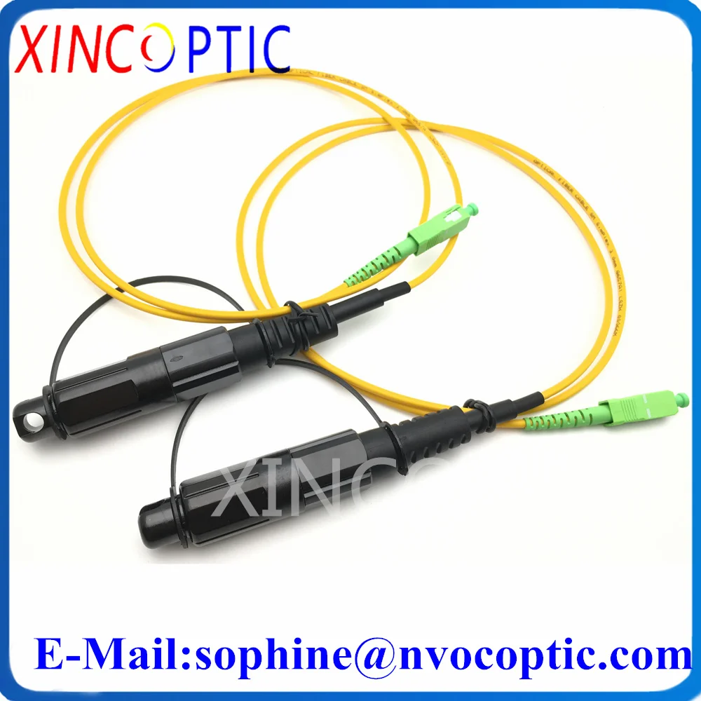 IP67 Huawei Corning Mini SC/APC to SC/APC Waterproof Outdoor 2Mtr Fiber Optic Patch Cord Test SM SCAPC Corning Connector OptiTap